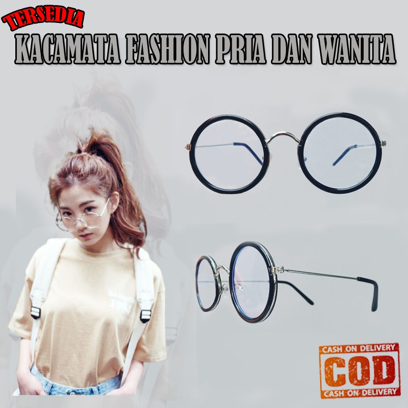 Kacamata Gaya Bulat Kaca mata Fashion Antiradiasi Korean Style Kaca Mata Reading Glasses Frame Round