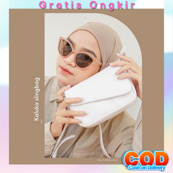 Tas Selempang Rantai Mutiara Wanita Mini Pesta Import Hitam Kecil Sling Bag Cewek Murah Fashion Kore