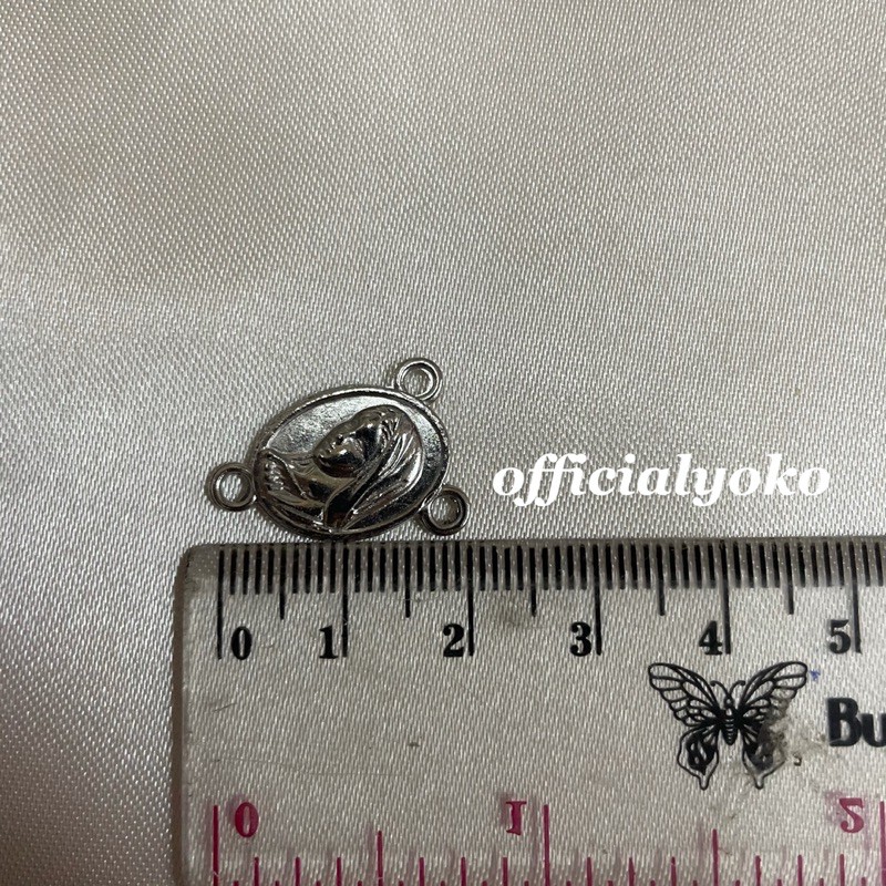 Charm Nikel Bundar Tuhan Yesus dan Bunda Maria (jual per pcs)