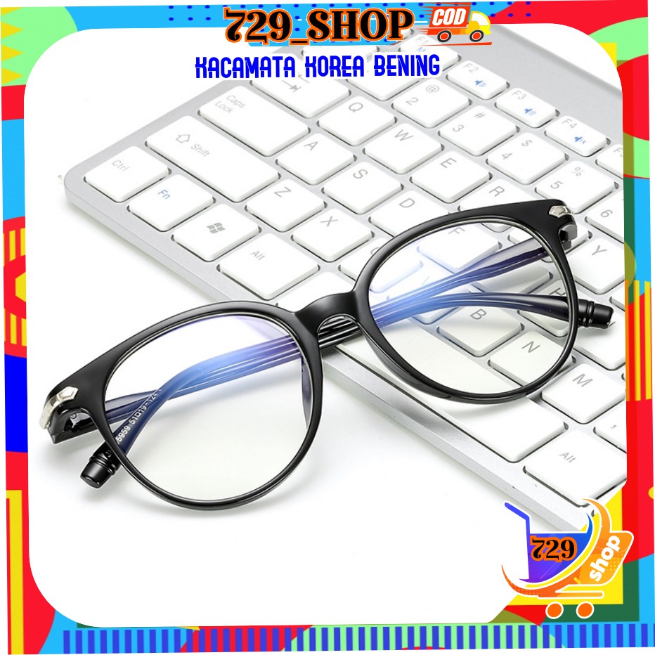 Kacamata Anti Radiasi Lensa Transparan Wanita Pria Frame Ringan / Sunglasses Import Korea / Kacamata Gaul Import Best Seller