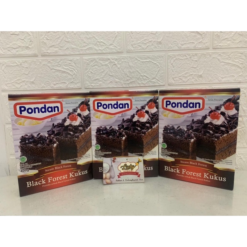 

Premiks pondan Blackforest kukus 400gr/Pondan Blackforest panggang 418gr