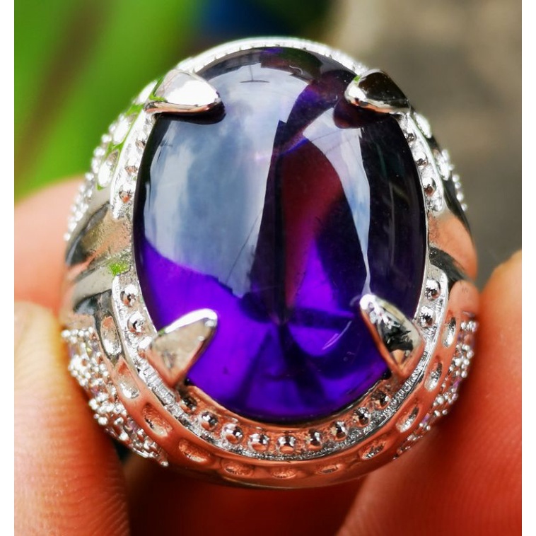 Batu akik natural kecubung bungur crystal