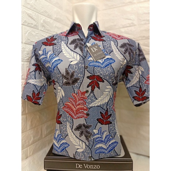 KEMEJA BATIK DEVONZO KATUN LENGAN PENDEK