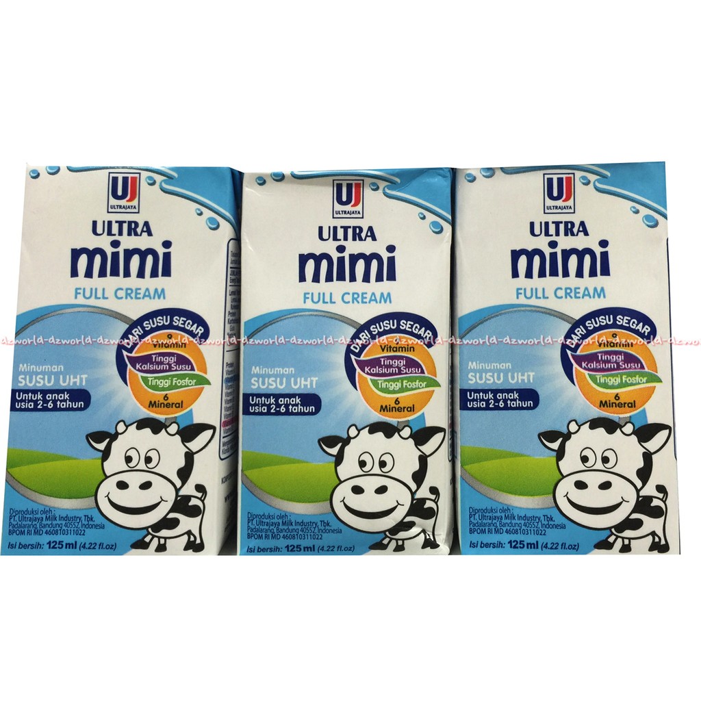 Susu ultra mimi full cream susu UHT Susu Putih 125ml