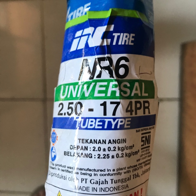 Ban Luar IRC 250 17 NR6 batik Kotak tahu