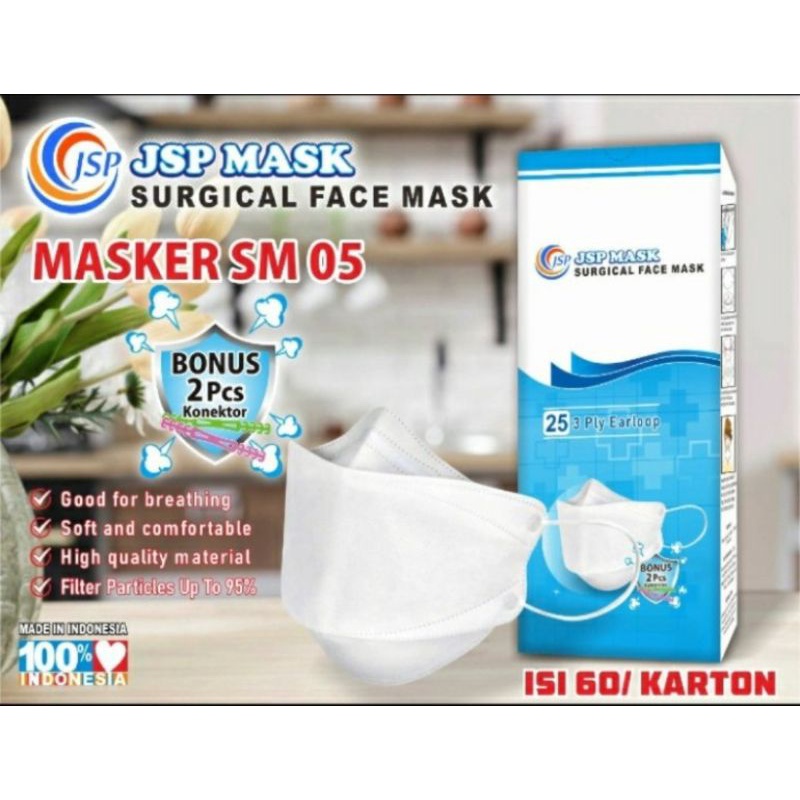Masker KF94 JSP Surgical Face Mask SM05 isi 25 Pcs Model Korea