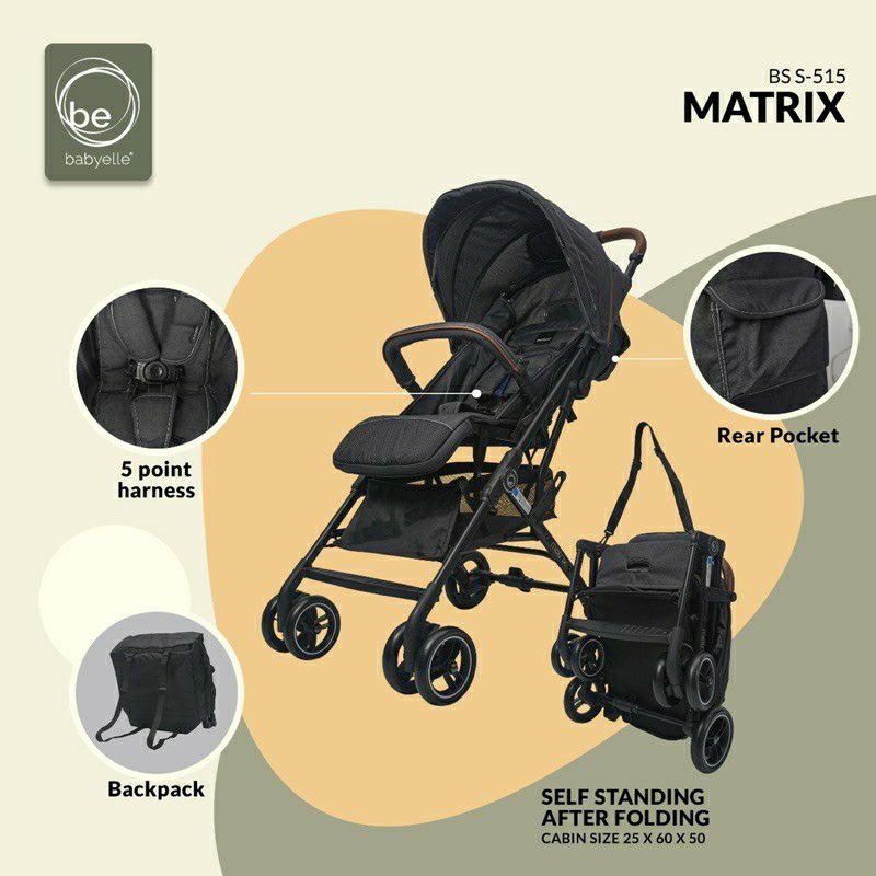 PROMO Stroller Babyelle Baby Elle Matrix 515 kereta dorong bayi cabin size ukuran cabin Makassar