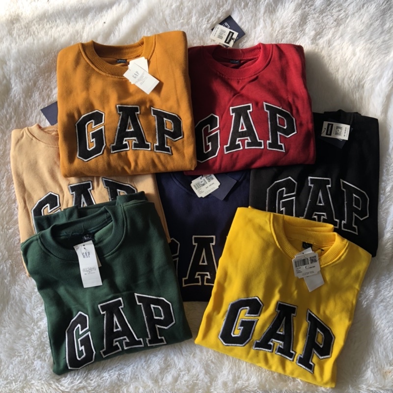 Crewneck GAP Hijau Botol Bordier Premium Original