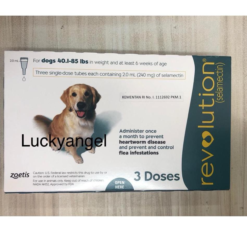 (19590] Obat Kutu Tetes Anjing Kucing Revolution-Obat Tetes Kutu Kucing Anjing perpipet/pcs