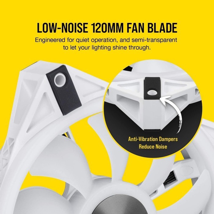 Corsair iCUE QL120 RGB 120mm PWM Triple Fan with Lighting Node CORE | Black atau White