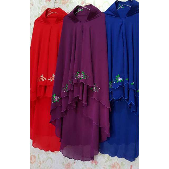 Khimar syari 2layer bordir