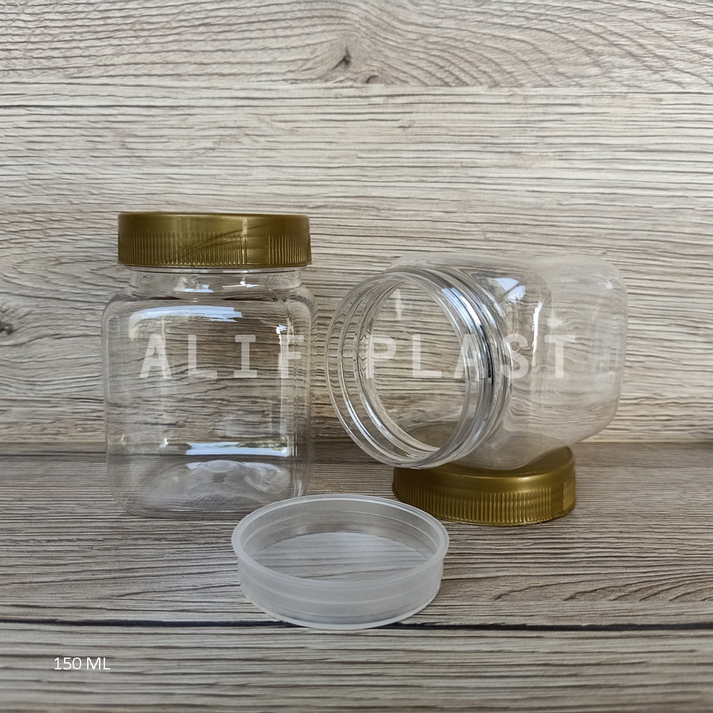 TOPLES KOTAK 150 GRAM TUTUP GOLD / WADAH BUMBU / TEMPAT SAMBAL