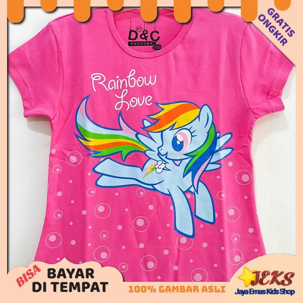  Kaos  Anak  Karakter Pony Pink 1 10  Tahun  murah Baju Anak  