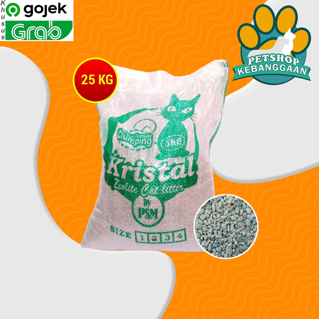 [GOSEND] Pasir Kucing Karungan Zeolit 25kg Clumping Putih Murah 25 Kg