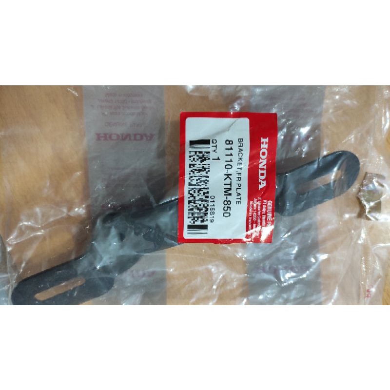 BRACKET FRONT PLATE/BESI DUDUKAN PLAT NOMOR/KB SUPRA X 125/REVO 81110-KTM-850