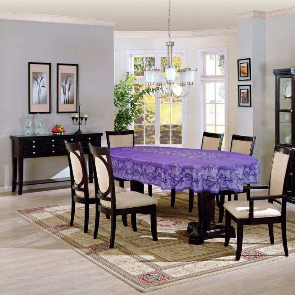 taplak meja makan jumbo anti air bentuk lonjong 6 sampai 8 kursi/oval /meja linien /perlengkapan dapur/peralatan makan/perlengkapan rumah tangga/furnitur rumah-1