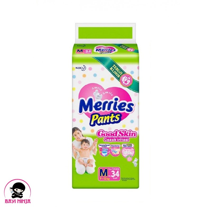 MERRIES Pants Good Skin Popok Celana M34 M 34 | Shopee