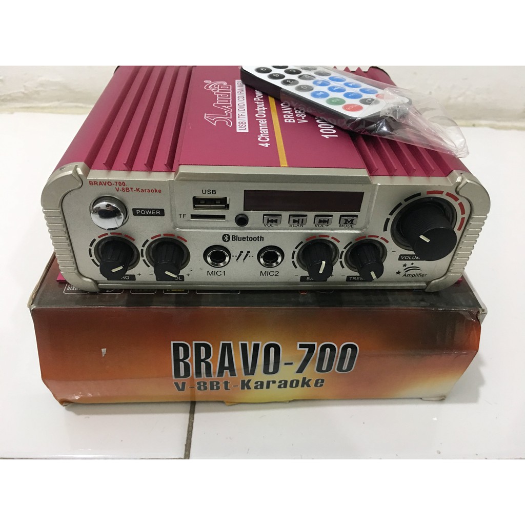 SL Audio Ampli Mobil Bravo 700 V-8 BT - pink