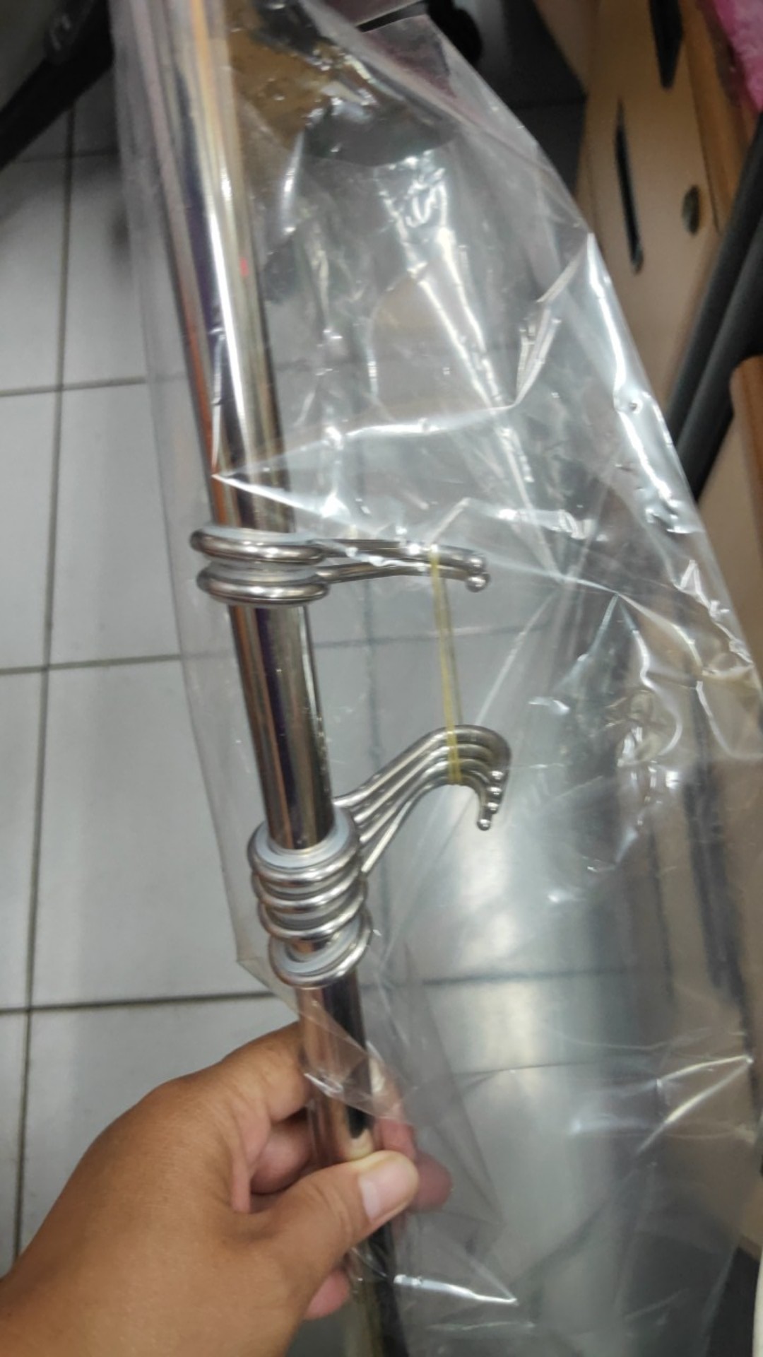 Rak Dapur Gantung Stainless Spatula Sendok Sup Panci Pisau Gantungan 60cm 80cm 100cm Peralatan Dapur