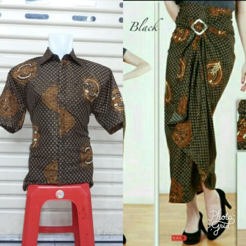 IndahKebaya | 50+ MOTIF / COUPLE ROK LILIT DAN KEMEJA PENDEK / COUPLE BATIK / ROK SPAN JUMBO MURAH