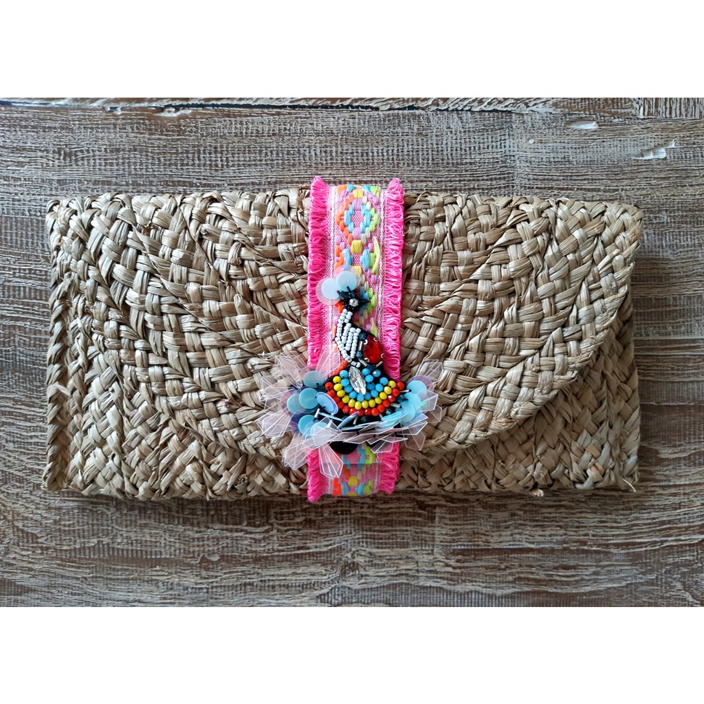 Handmade Clutch - Peacock//Dompet Wanita - Handmade//Dompet Rajutan
