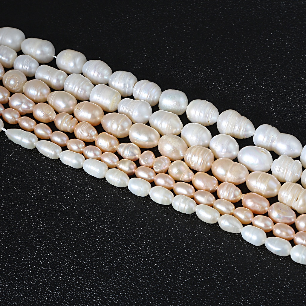 35.5CM Natural Freshwater White Pearl Round Beads,Loose Pearl Beads  5-13mm Untuk Aksesoris Pembuatan Perhiasan Liontin DIY