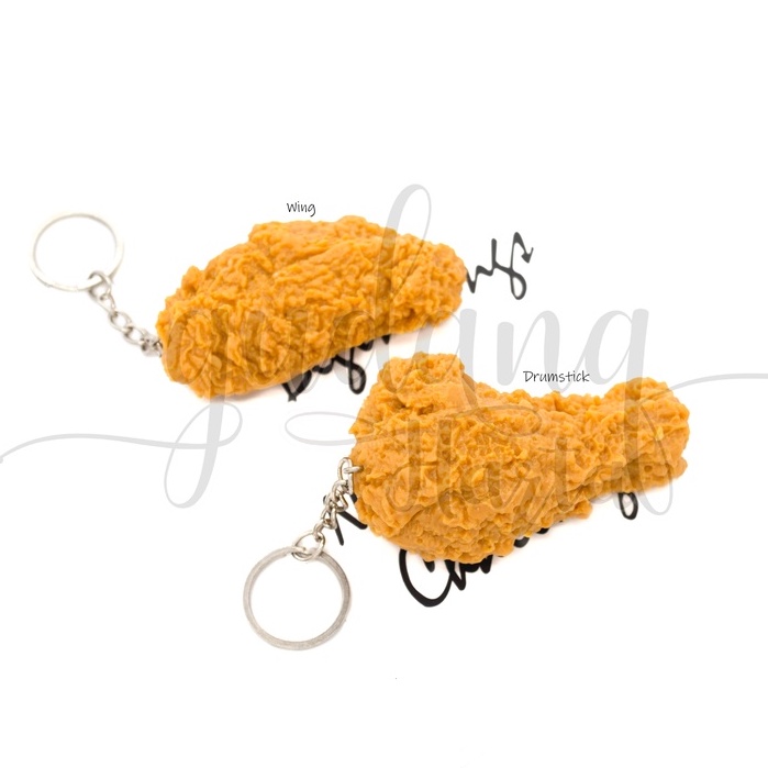 Gantungan Kunci Bentuk Ayam Goreng Keychain Fried Chicken Winks Unik GH 302193