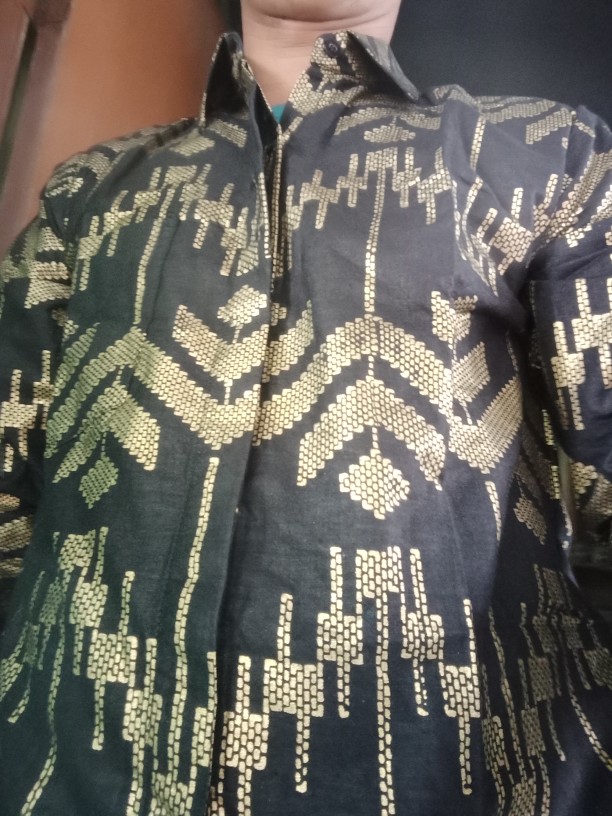 Set Batik Couple Adara Black (kemeja Batik, Rok Batik, Kebaya Adara Black)