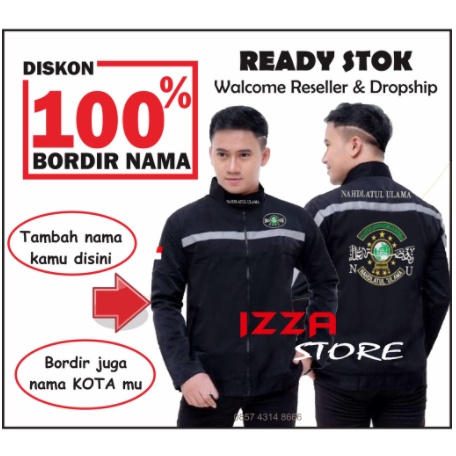 (BISA COD) JAKET MAJLIS nu+ BORDIR NAMA | JAKET NAHDATUL ULAMA / majelis NU Jaket NU Nahdlatul Ulama Nahdlatululama NahdlotulUlama