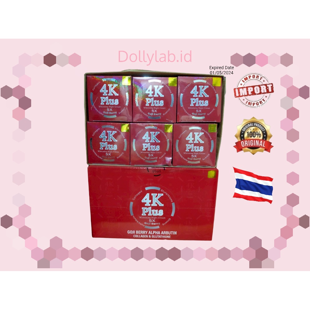 4K PLUS WHITENING NIGHT CREAM | 4K PLUS BB CREAM ( COLLAGEN, GLUTATHIONE, GINSENG, ALPHA ARBUTIN ) 100% ORIGINAL