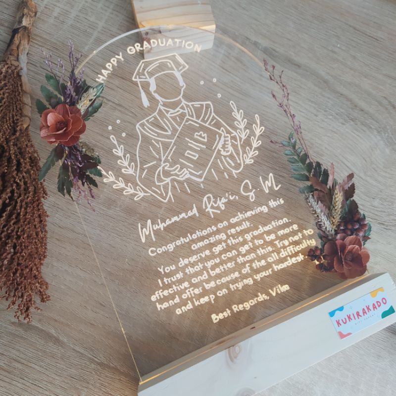 CUSTOM AKRILIK SKETSA A5 FREE LED (Custom sketsa pakai foto sendiri)