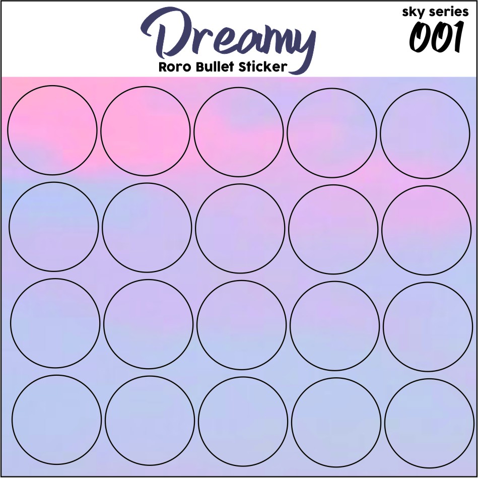 

RORO BULLET STICKER (SKY SERIES)