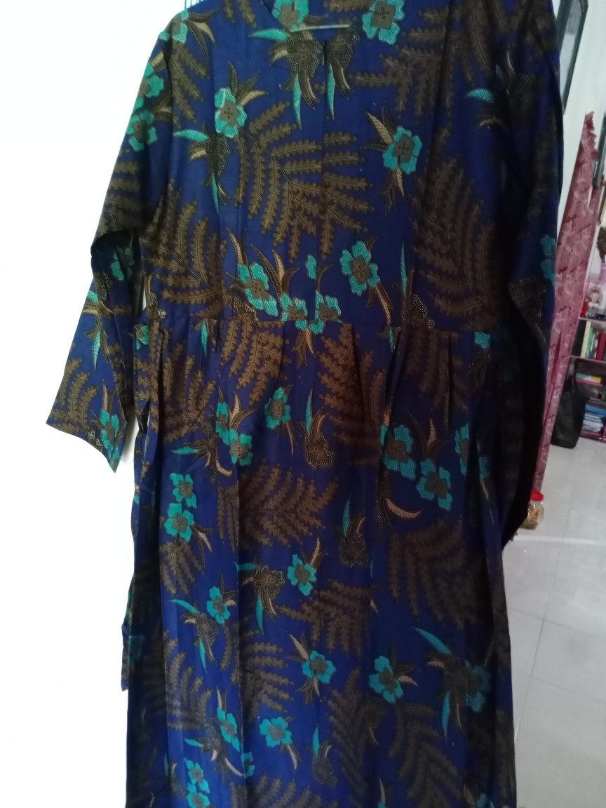 Baju Gamis Batik Wanita-gamis Syari-gamis Batik Jumbo-gamis Batik Kombinasi-gamis Katun-batik Modern