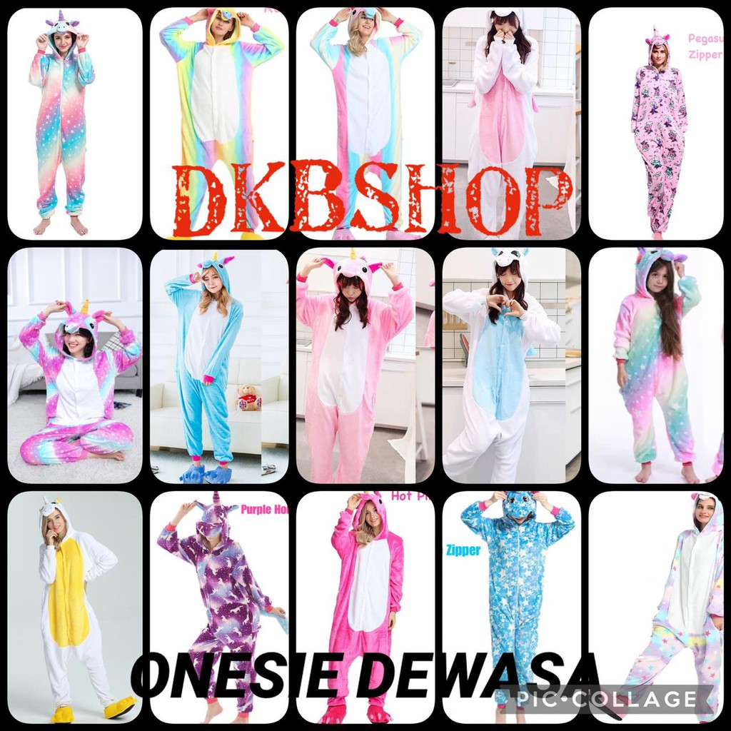 Onesie Unicorn Onesie Dewasa Baju Tidur Piyama Tidur New Part 1