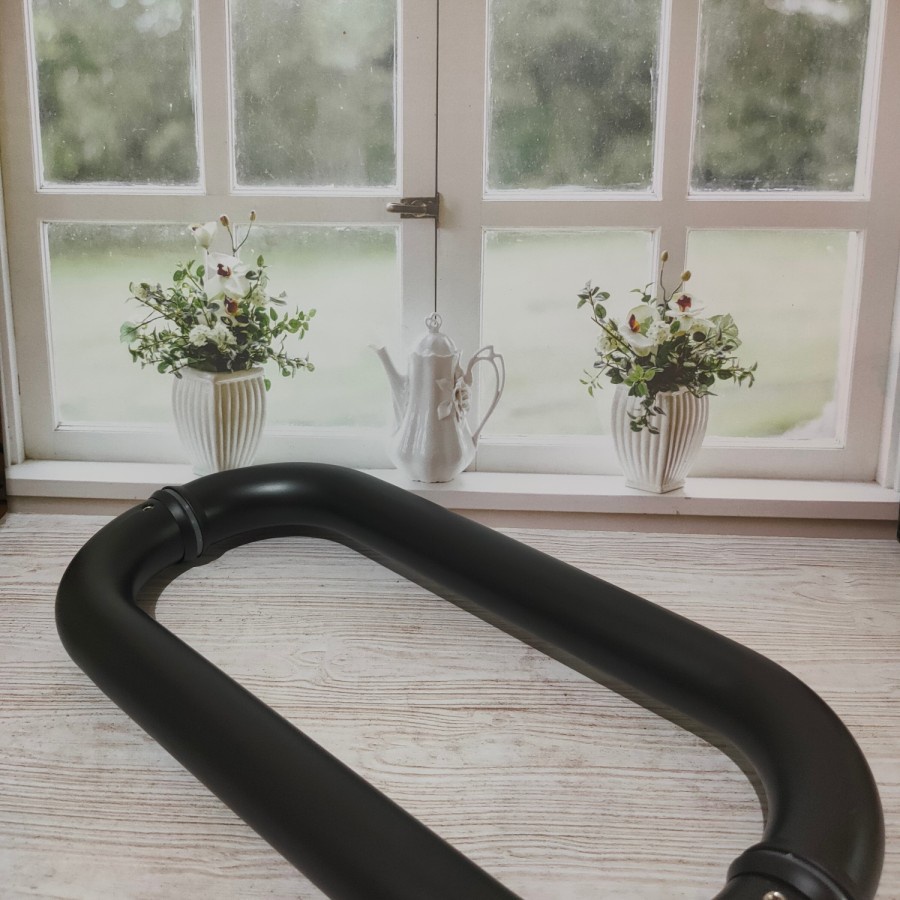 Pull handle, handle pintu bentuk C warna hitam as 30cm