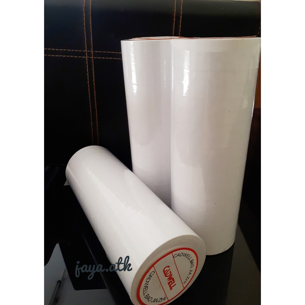 Label Harga Roll 2 Baris/Line Warna dan Putih (Per 10roll)