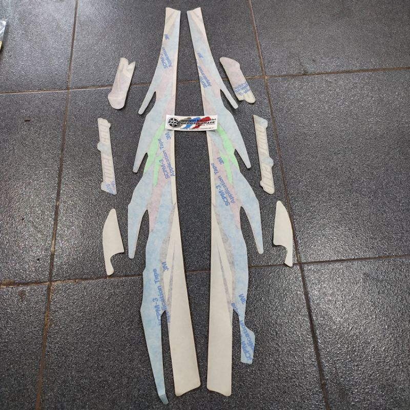 lis striping polet stiker yamaha alfa hitam ori 3m original