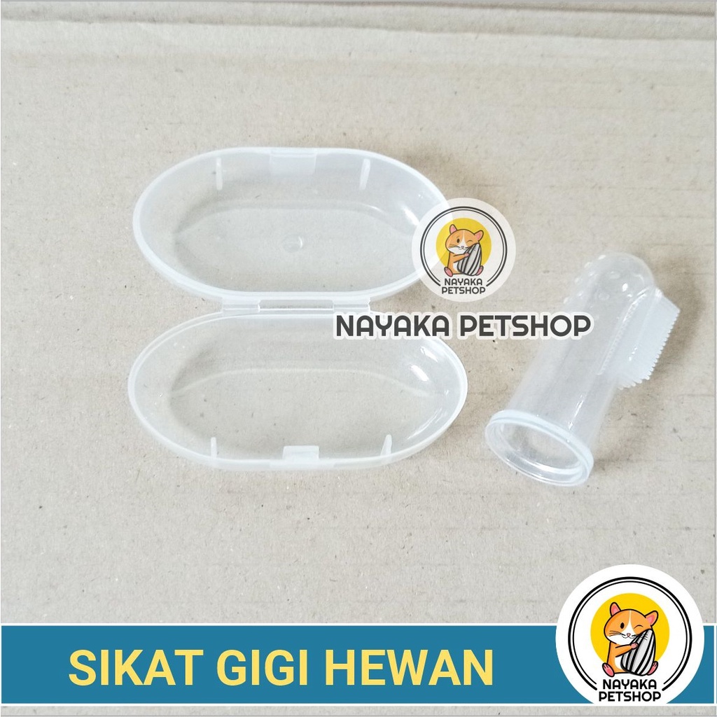 Sikat Gigi Anjing Sikat Jari Silikon Pembersih Lidah Kucing Hewan Pet Tooth Brush