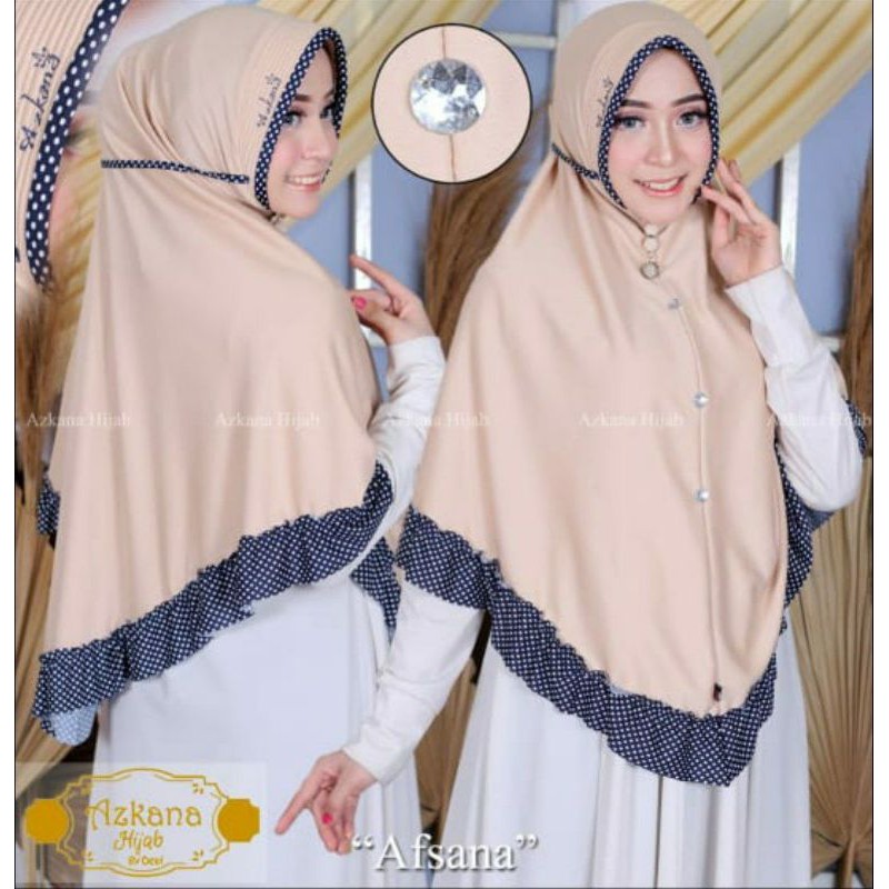 HIJAB AFSANA LIST SAMPING BUNGA MASKER PANJANG/HIJAB PANJANG SYARI/HIJAB INSTANT
