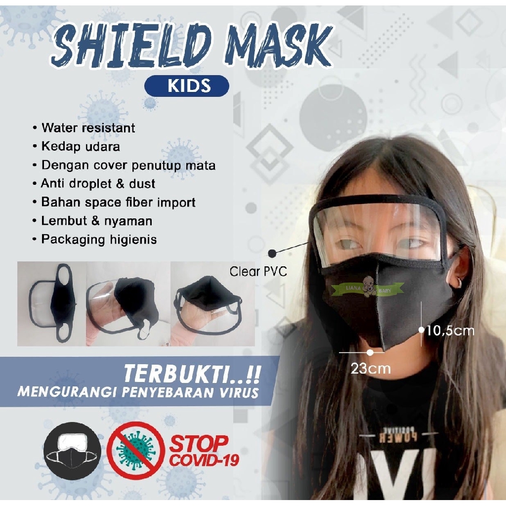 PKEG39 MASKER ANAK FACE SHIELD MASK KIDS