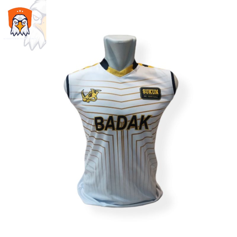 baju volly badak sukun kaos olahraga jersey bola voli printing