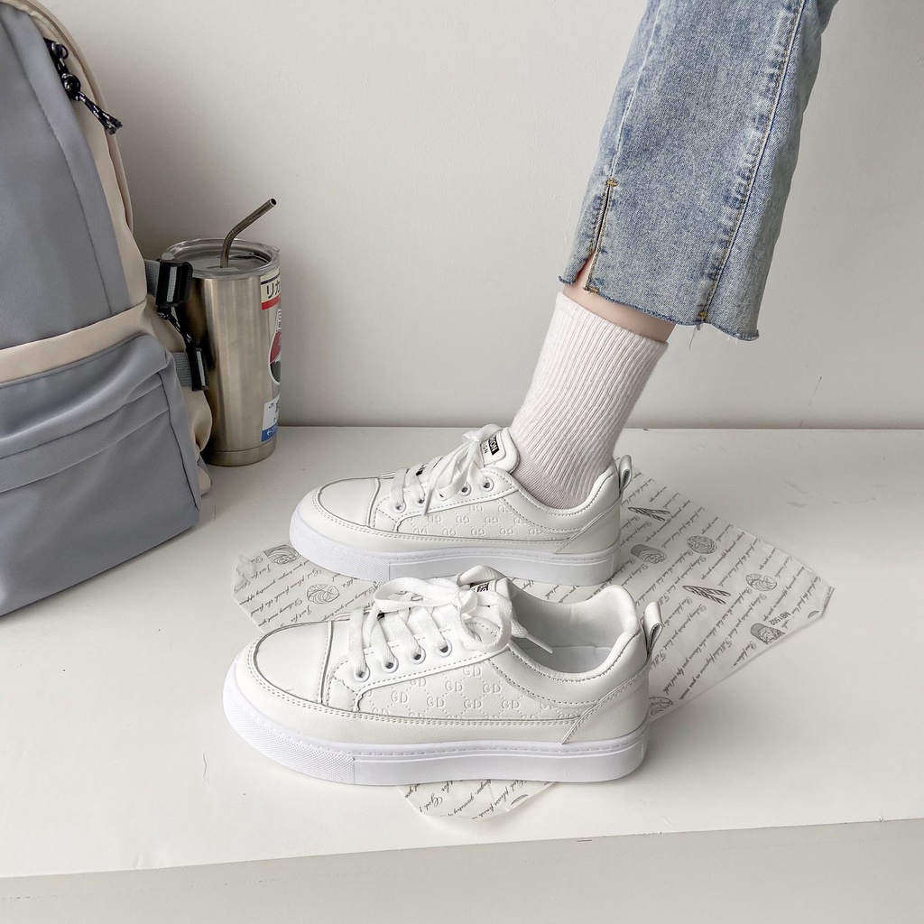 [GROSIR][COD] SEVEN_DAY SEPATU SNEAKERS PUTIH WANITA KOREA IMPORT CASUAL SHOES PUTIH H-616