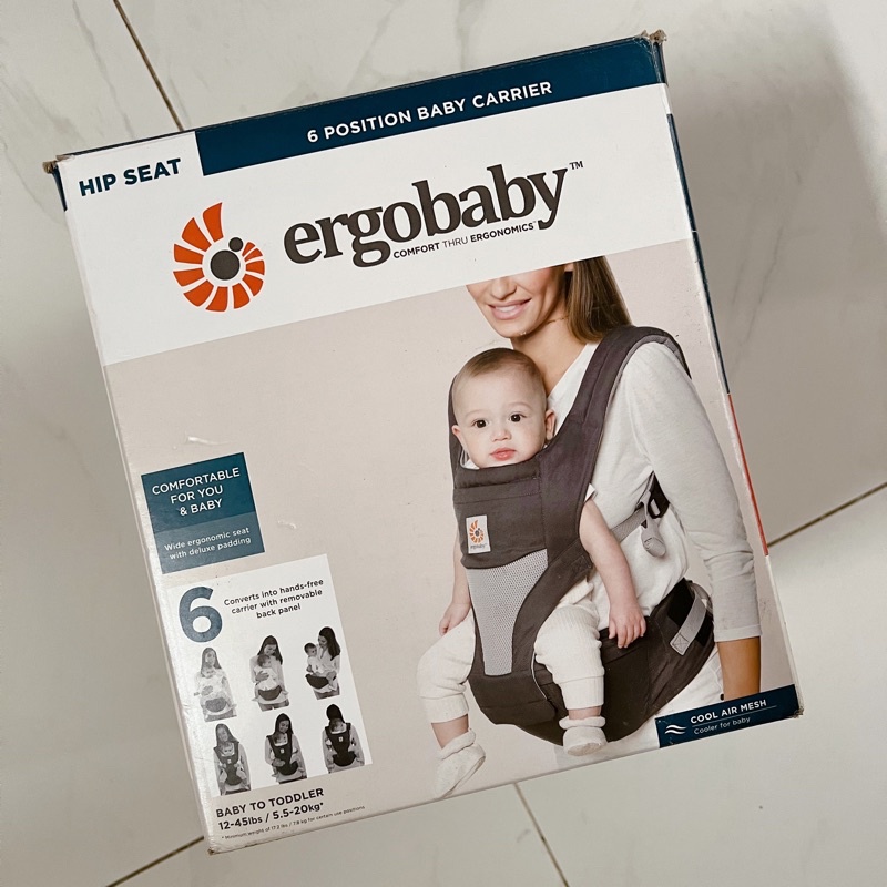 Ergobaby Hipseat Baby Carrier Gendongan Bayi ORIGINAL Carbon Grey