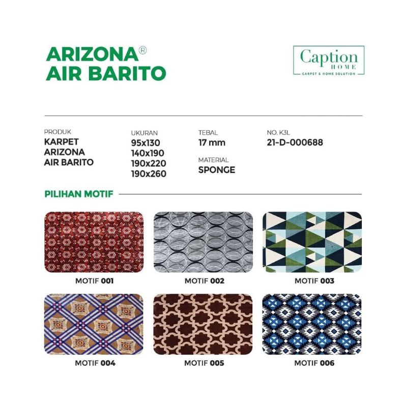 Ready Ambal / Karpet Malaysia Kecil 95X130