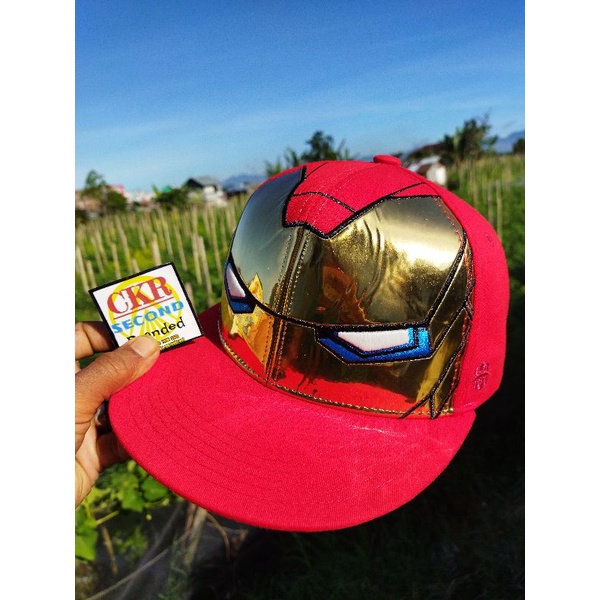 topi pria original branded snapback MARVEL AVENGERS IRON MAN