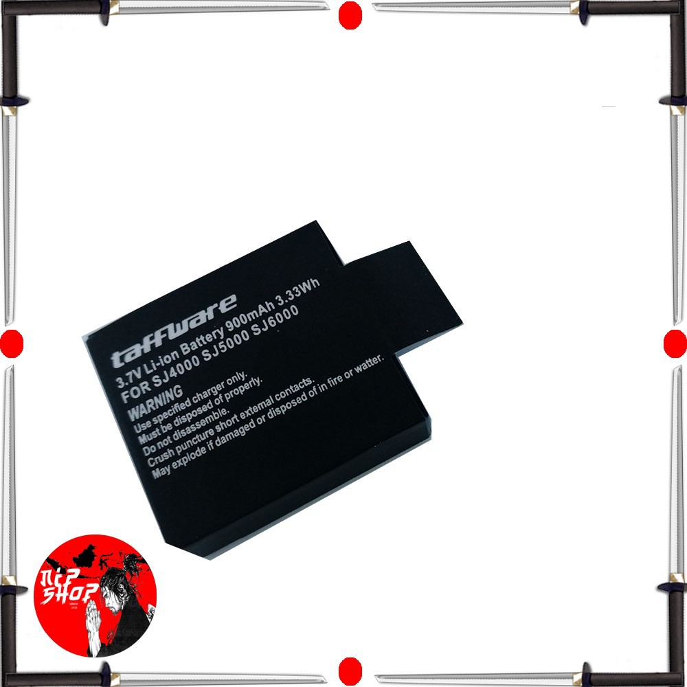 Taffware Baterai SJ4000 SJ5000 SJ6000 M10 EKEN H9 H9R Pro 900mAh - Black