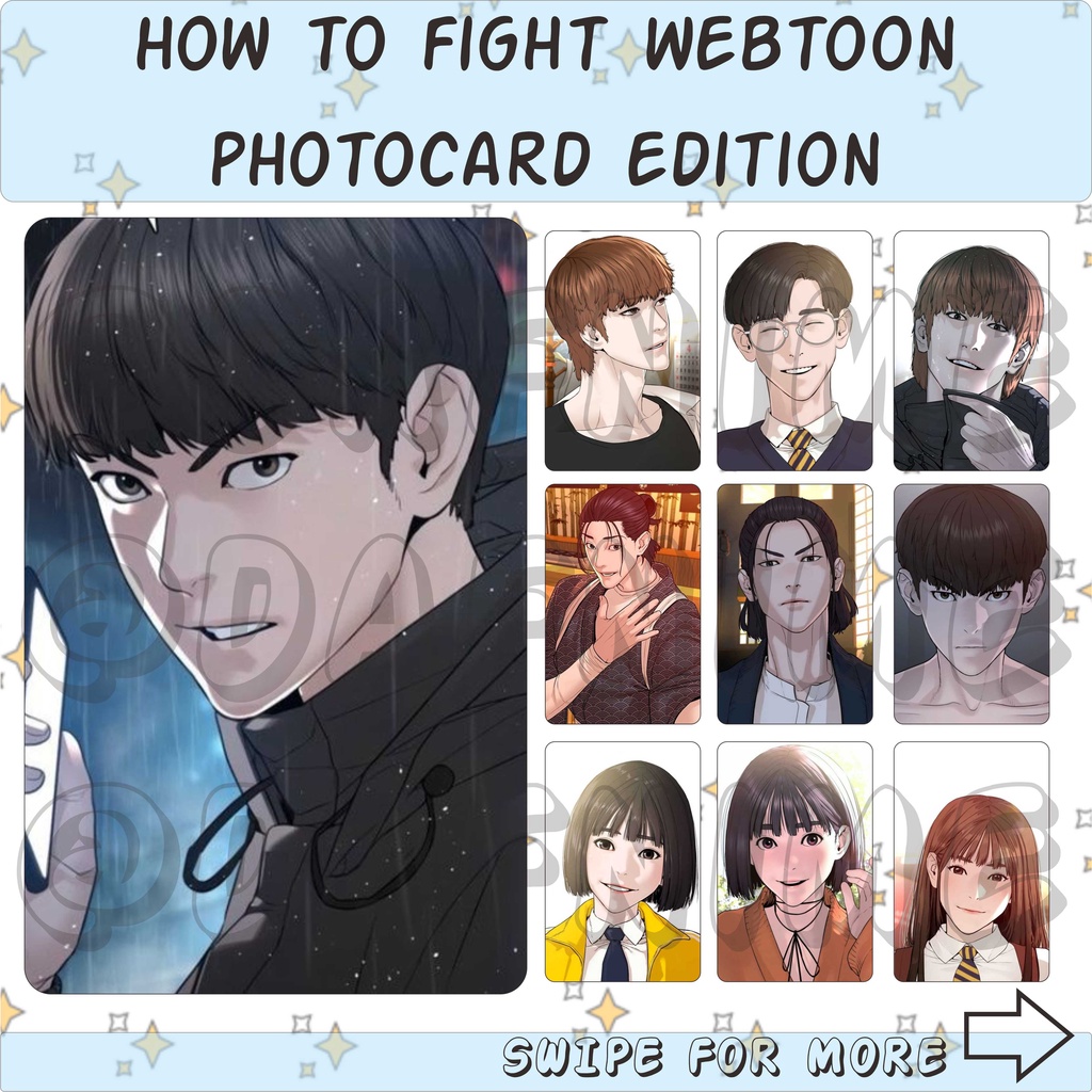 HOW TO FIGHT WEBTOON PHOTOCARD ANIME