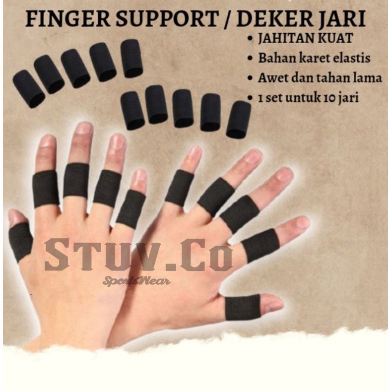 FINGER SUPPORT / KARET JARI ELASTIS / PELINDUNG JARI / DEKER JARI BUAT FUTSAL KIPER VOLLY BASKET