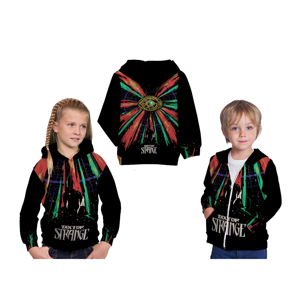 Jaket Hoodie Anak Film Superhero Doctor Strange Movie Marvel Full Print