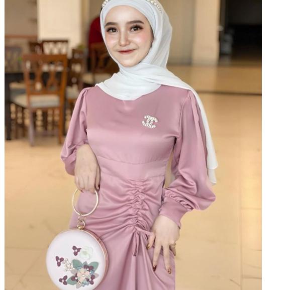 LAJOREE Tas Pesta Mewah Circle Motif Bunga Elegan SlingBag Bulat Wanita Import Ibu Ibu Kondangan Clu